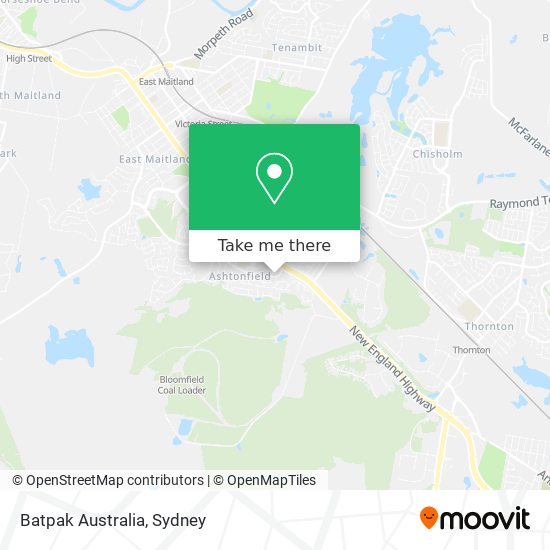 Batpak Australia map