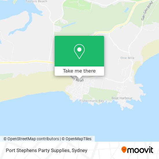 Port Stephens Party Supplies map