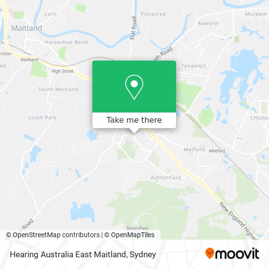 Hearing Australia East Maitland map