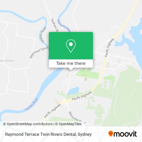 Raymond Terrace Twin Rivers Dental map