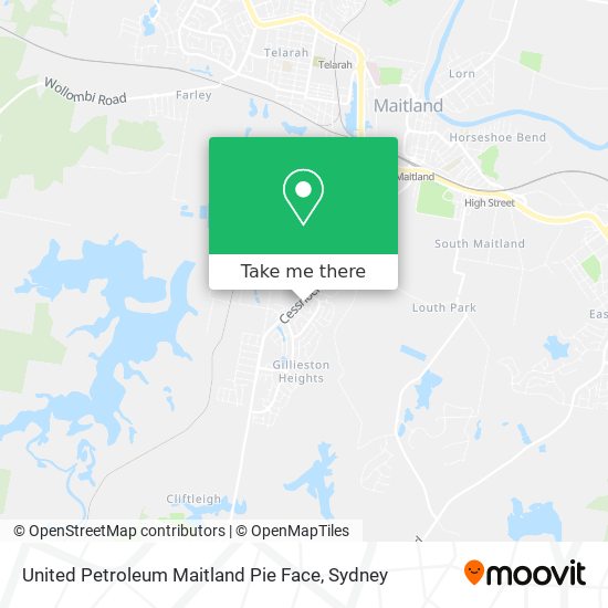 United Petroleum Maitland Pie Face map
