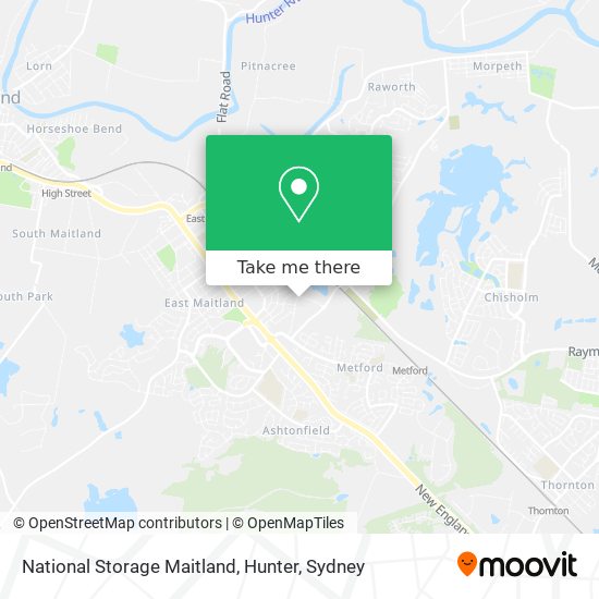 National Storage Maitland, Hunter map