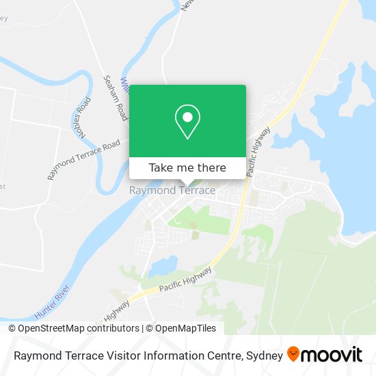 Raymond Terrace Visitor Information Centre map