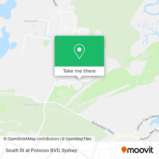 South St at Potoroo BVD map