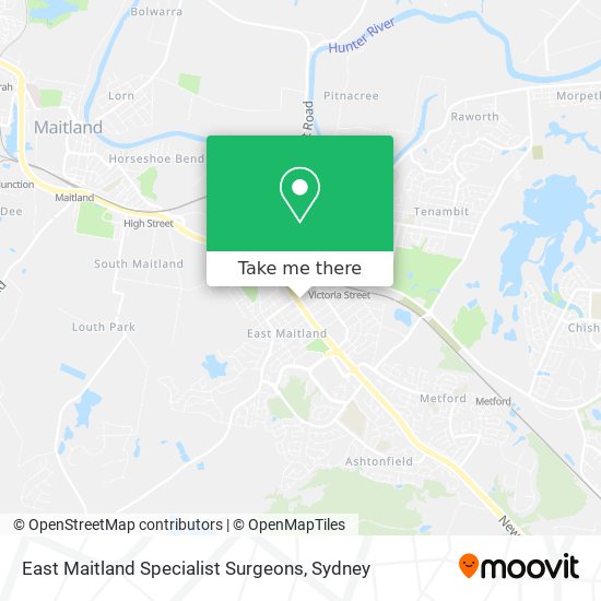 East Maitland Specialist Surgeons map