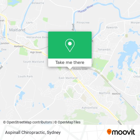 Aspinall Chiropractic map