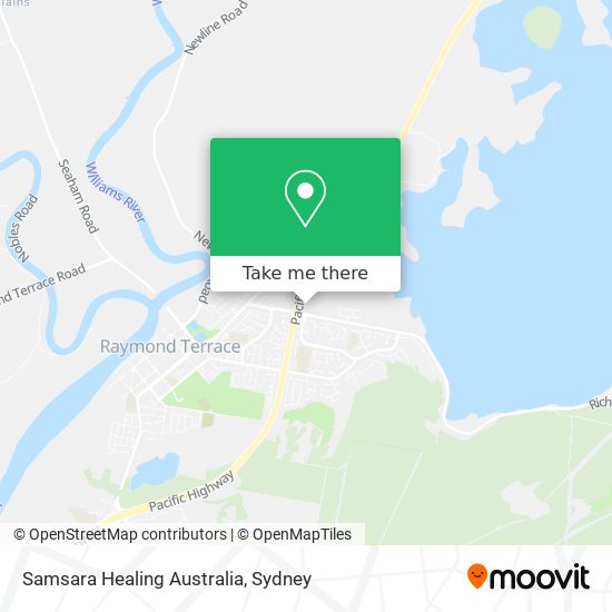 Samsara Healing Australia map