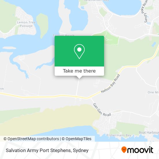 Salvation Army Port Stephens map
