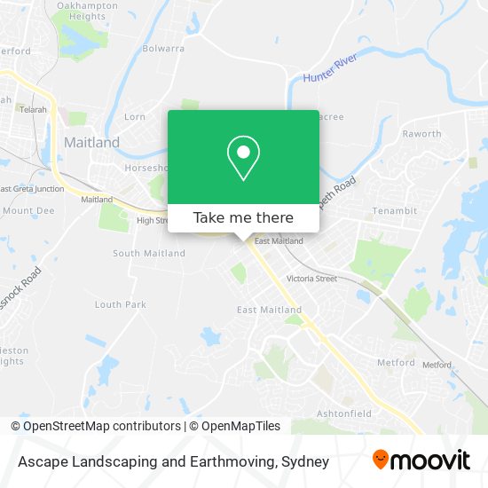 Ascape Landscaping and Earthmoving map