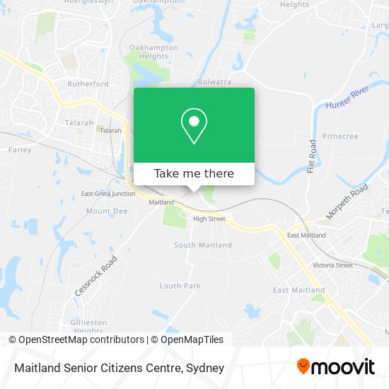 Mapa Maitland Senior Citizens Centre