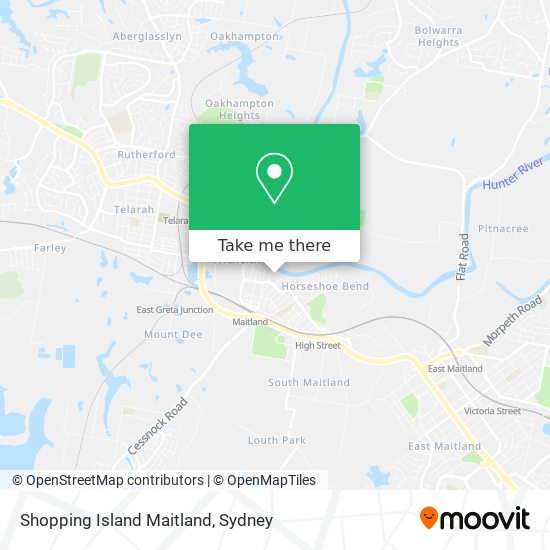 Shopping Island Maitland map