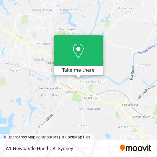 A1 Newcastle Hand CA map