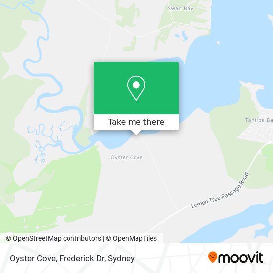 Mapa Oyster Cove, Frederick Dr