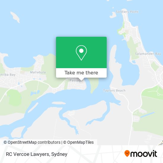 RC Vercoe Lawyers map