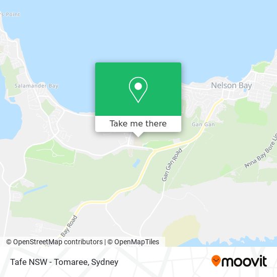 Mapa Tafe NSW - Tomaree