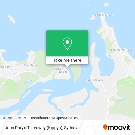 John Dory's Takeaway (Kippys) map