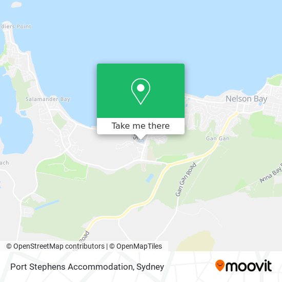 Port Stephens Accommodation map