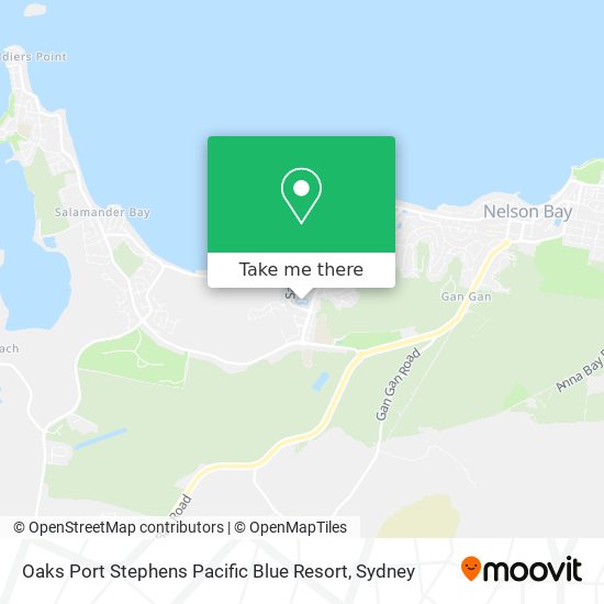 Oaks Port Stephens Pacific Blue Resort map