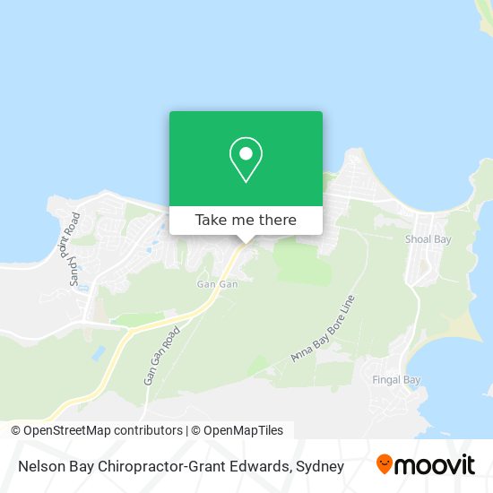 Mapa Nelson Bay Chiropractor-Grant Edwards