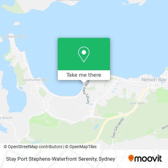 Stay Port Stephens-Waterfront Serenity map