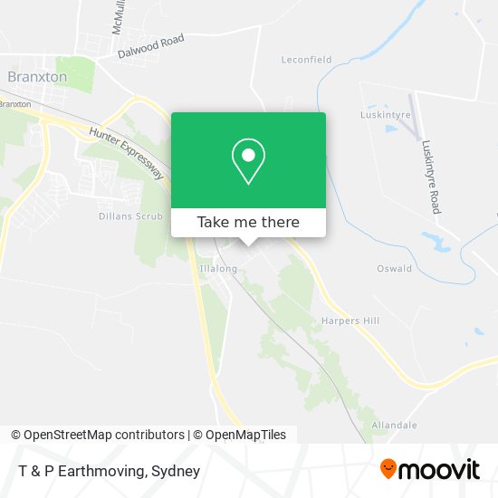 T & P Earthmoving map