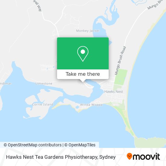 Hawks Nest Tea Gardens Physiotherapy map