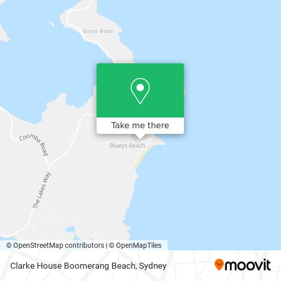 Clarke House Boomerang Beach map