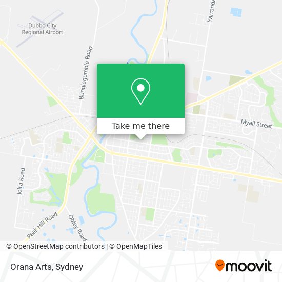 Orana Arts map