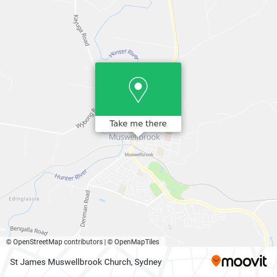 Mapa St James Muswellbrook Church