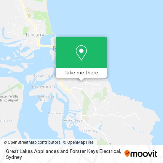 Great Lakes Appliances and Forster Keys Electrical map