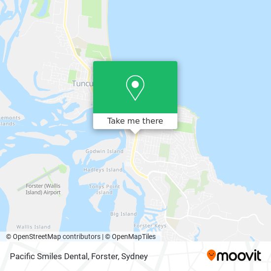 Pacific Smiles Dental, Forster map