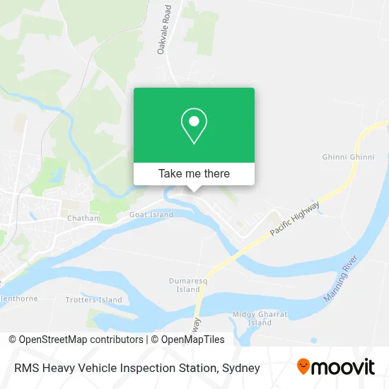 RMS Heavy Vehicle Inspection Station map