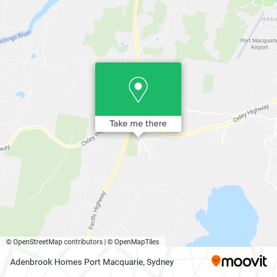 Adenbrook Homes Port Macquarie map
