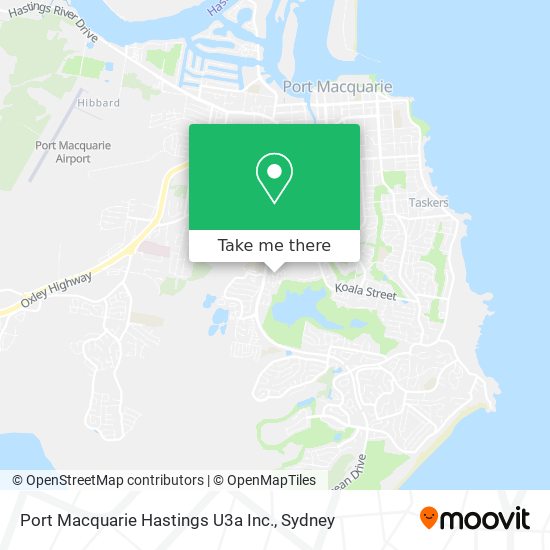 Mapa Port Macquarie Hastings U3a Inc.