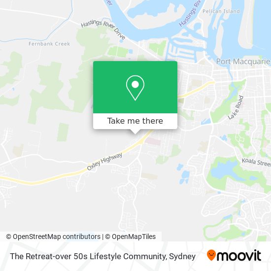 The Retreat-over 50s Lifestyle Community map