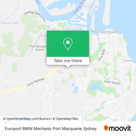 Europort BMW Mechanic Port Macquarie map