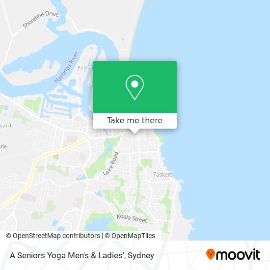 A Seniors Yoga Men's & Ladies' map