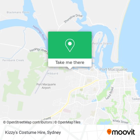 Kizzy's Costume Hire map