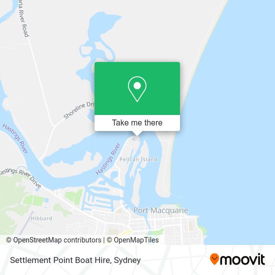 How to get to Settlement Point Boat Hire in Port Macquarie by bus or train?