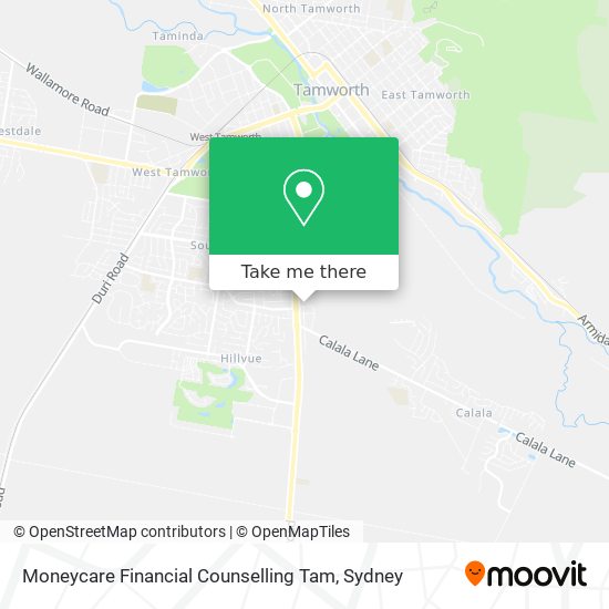 Moneycare Financial Counselling Tam map