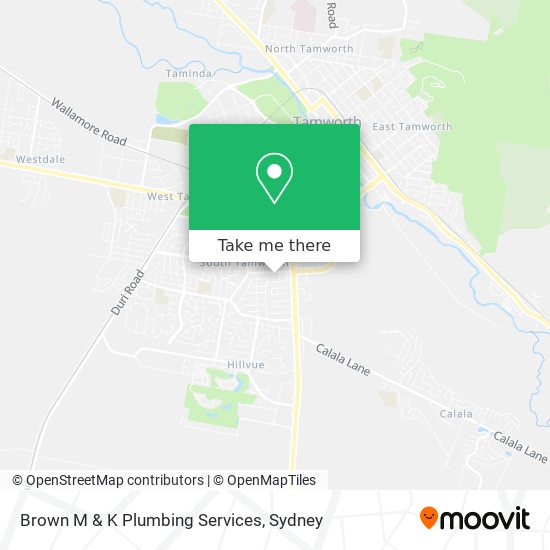 Brown M & K Plumbing Services map