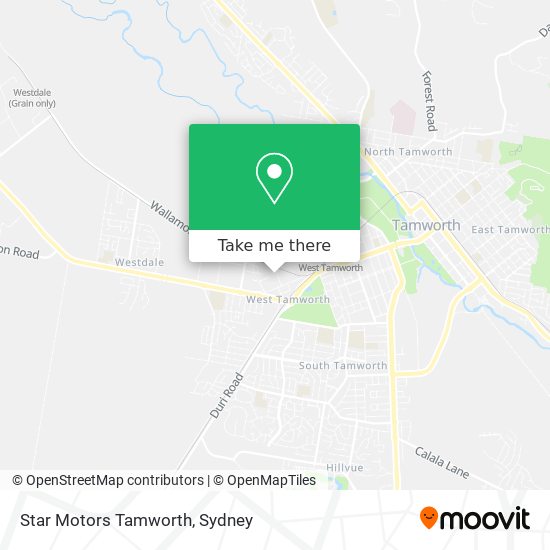 Star Motors Tamworth map