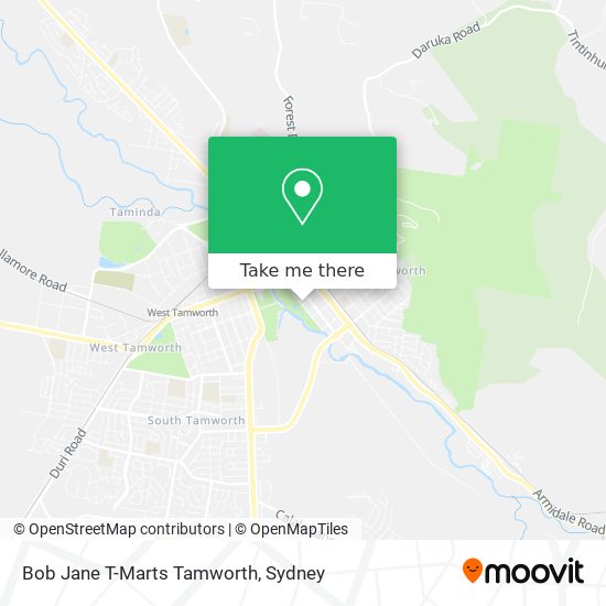 Bob Jane T-Marts Tamworth map