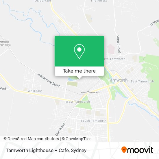 Tamworth Lighthouse + Cafe map