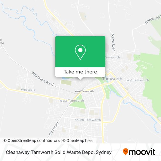 Mapa Cleanaway Tamworth Solid Waste Depo