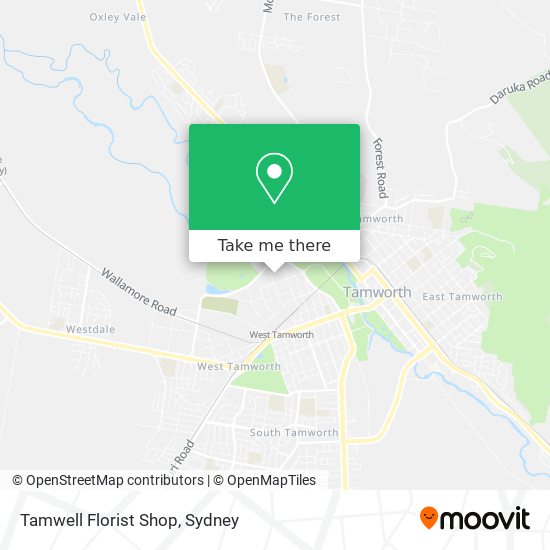 Tamwell Florist Shop map