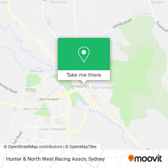 Hunter & North West Racing Asscn map