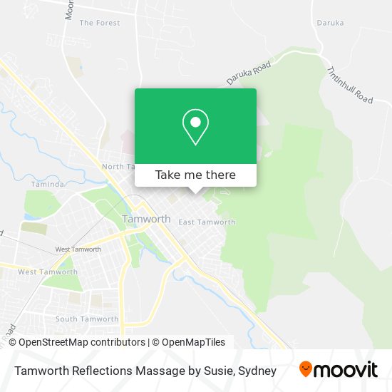 Tamworth Reflections Massage by Susie map