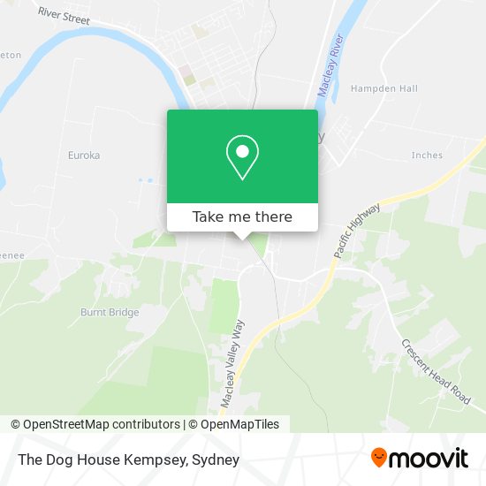 The Dog House Kempsey map
