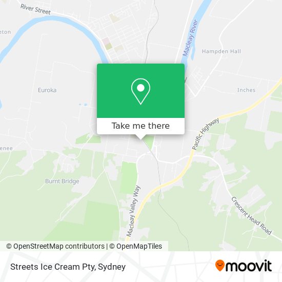 Streets Ice Cream Pty map
